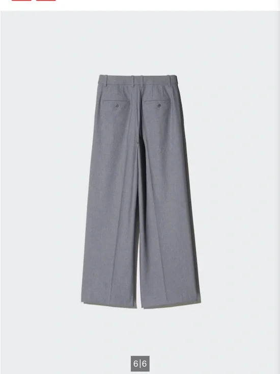 Woman’s Gray Wide-Leg Dress Pants - Picture 2 of 2